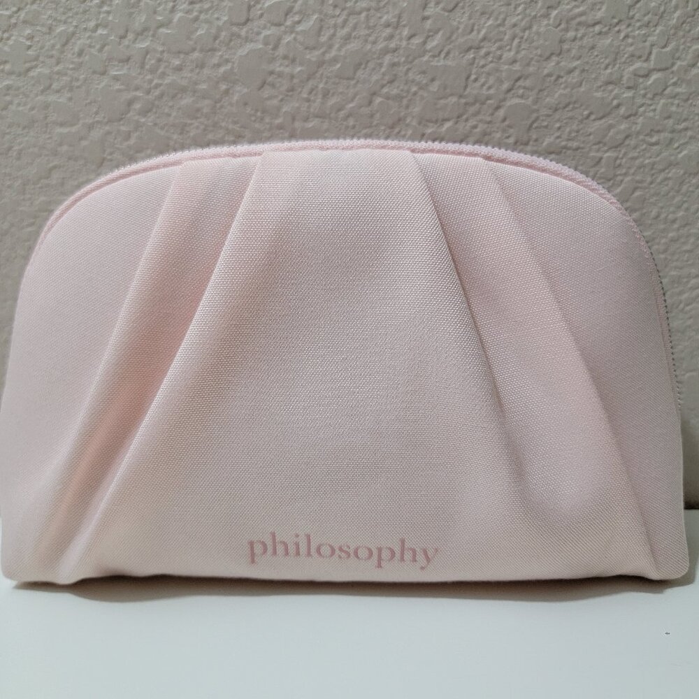 Philosophy Blush Pink Cosmetic Makeup Bag | Travel Pouch